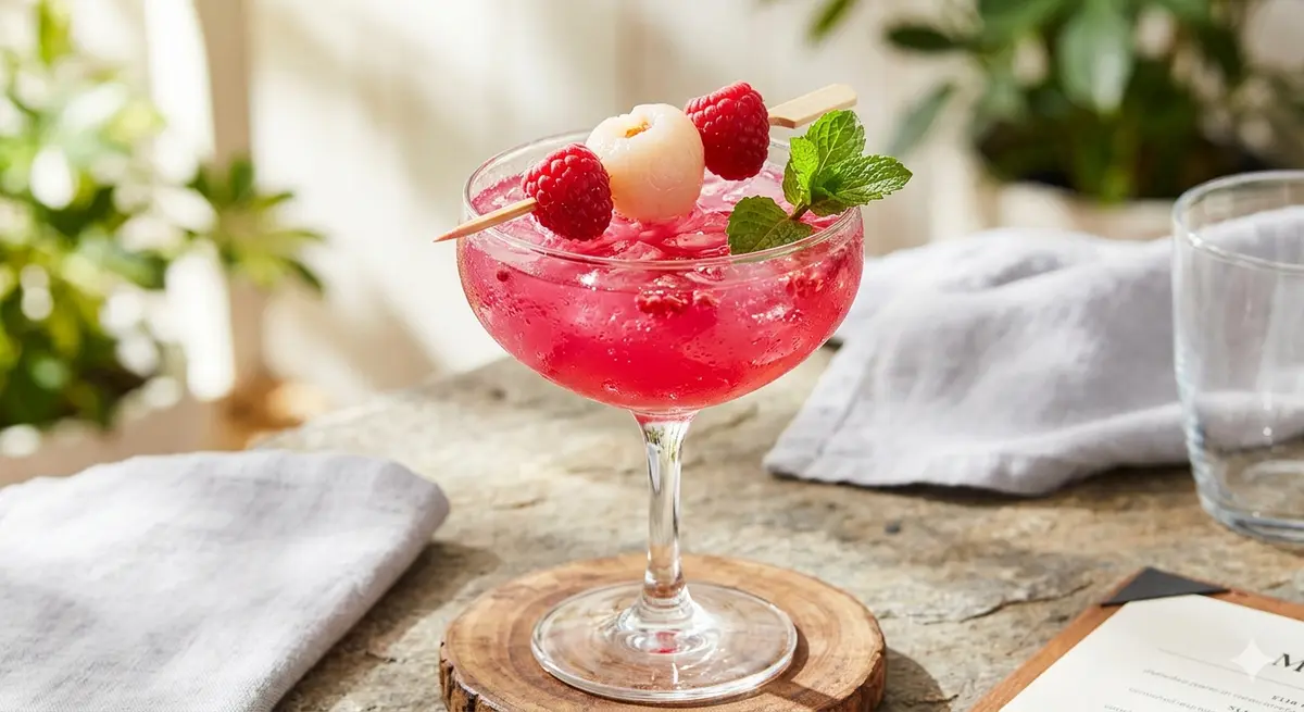 Raspberry Lychee Mocktail